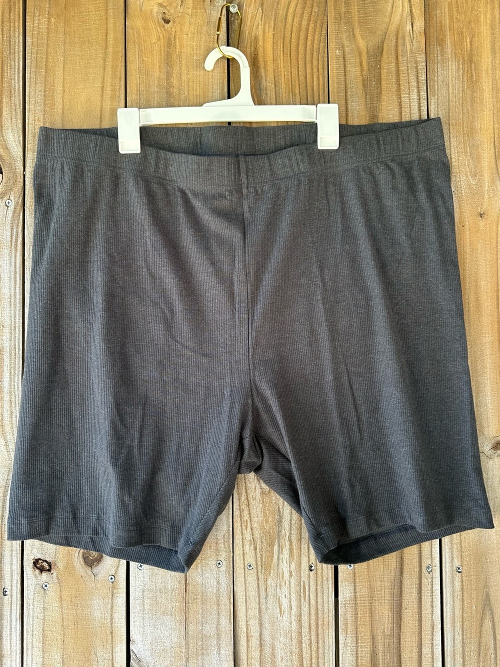 Old Navy Dark Gray Ribbed High Waisted Biker Shorts Women’s Plus Size 4X